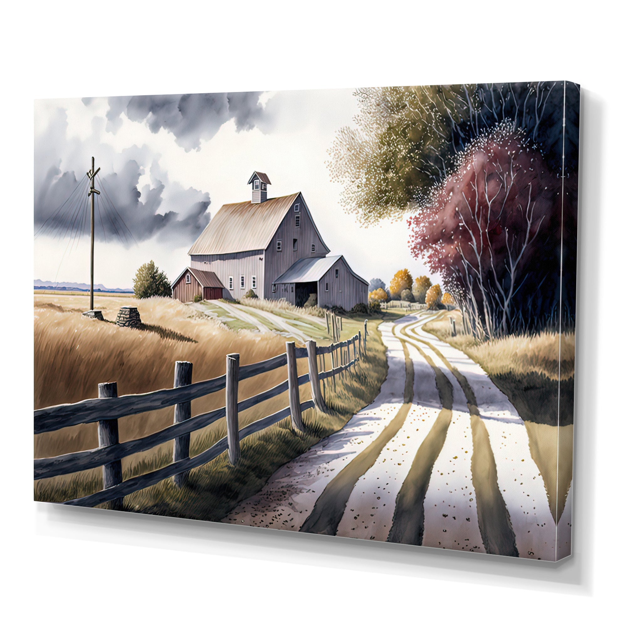 Calm Red Barn In Spring VII