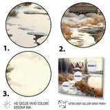 Calm Red Barn In Winter II