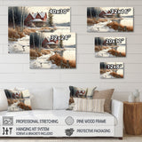 Calm Red Barn In Winter II