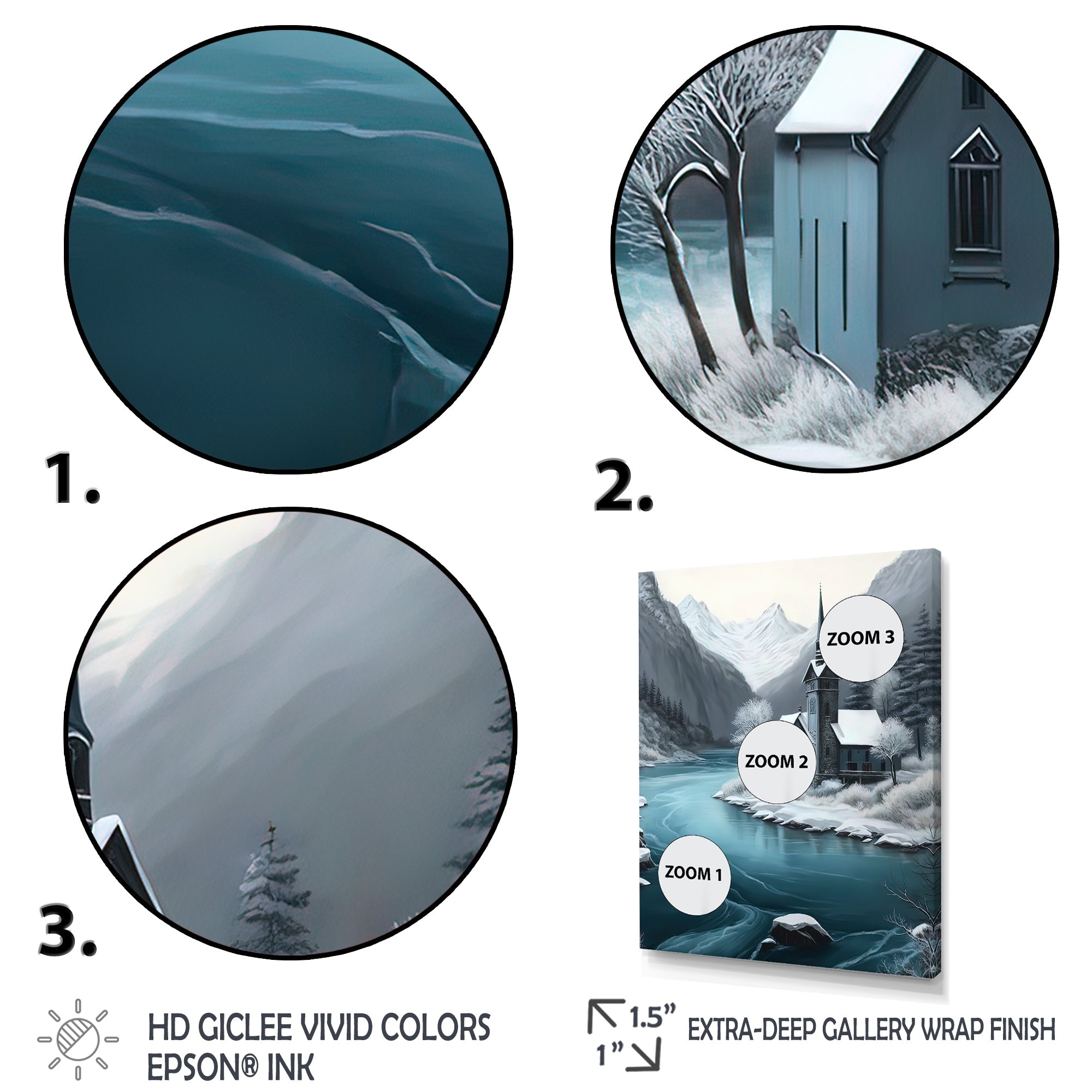 Church On A Lake In Winter III