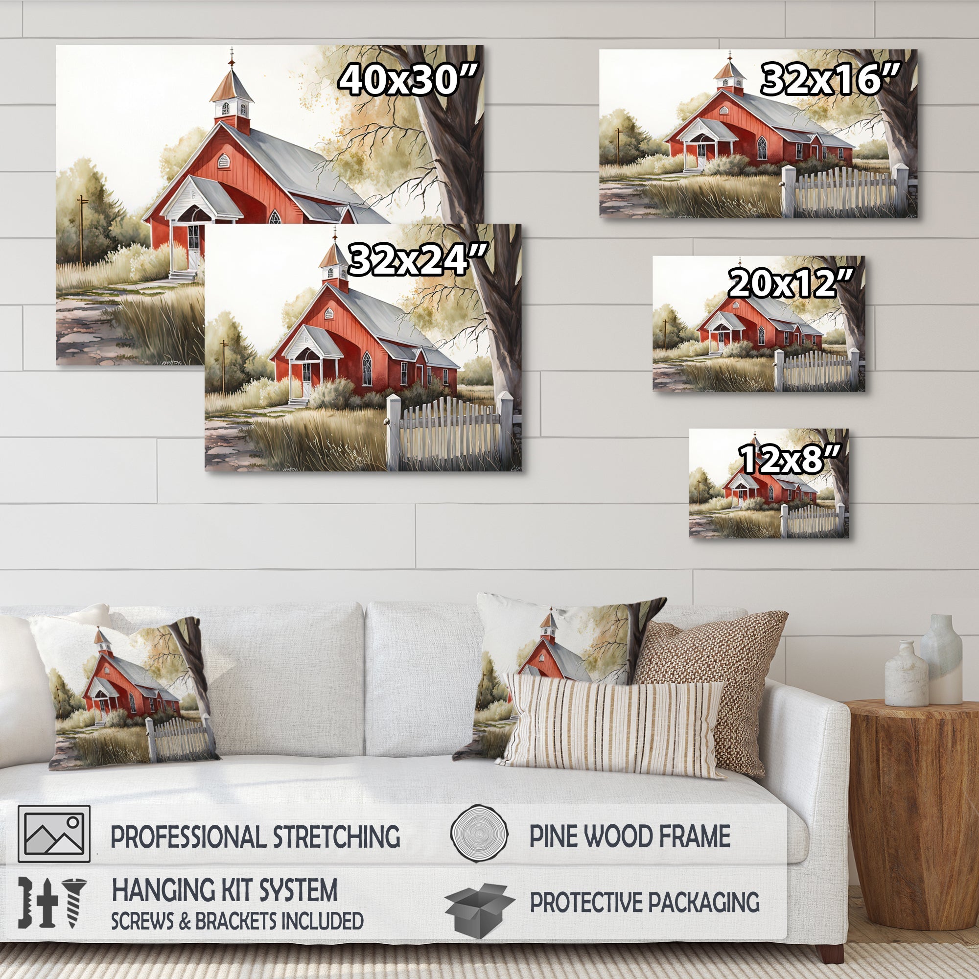 Monochome Yellow And Grey Farm V