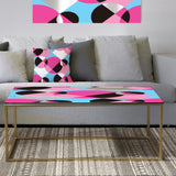 Abstract Geometric Retro I - Metal Glam Coffee Table