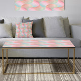 Abstract Design Retro Pattern VII - Metal Glam Coffee Table