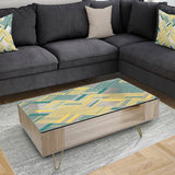 Abstract Diagonal Stripe Pattern - Modern Coffee Table