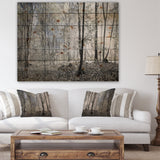 Dark Morning in Forest Panorama - Landscape Print on Natural Pine Wood - 20x15