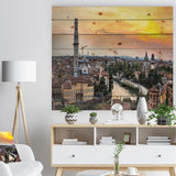 Verona at Sunset in Italy - Cityscape Print on Natural Pine Wood - 20x15