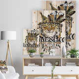 Abstract Cat Watercolor Artwork - Animals kids Painting Print on Natural Pine Wood