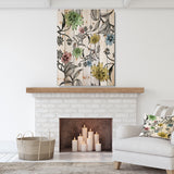 Hand drawn summer flowers - Floral Painting Print on Natural Pine Wood - 15x20