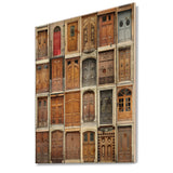 Designart 'Art Nouveau Doors' Vintage Print on Natural Pine Wood - 15x20