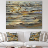 Sunlight Reflections Of Evening Time Waves - Lakehouse Print on Natural Pine Wood