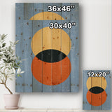 Minimal Geometric Compostions Of Elementary Forms IX - Modern Print on Natural Pine Wood