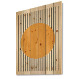 Minimal Geometric Compostions Of Elementary Forms XI - Modern Print on Natural Pine Wood