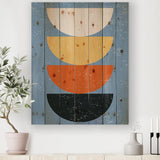 Minimal Geometric Compostions Of Elementary Forms XXV - Modern Print on Natural Pine Wood