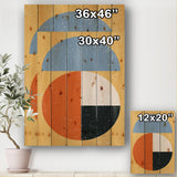 Minimal Geometric Compostions Of Elementary Forms XXVIII - Modern Print on Natural Pine Wood