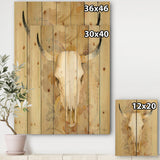Hers southwest bones - Gold Wildlife Print on Natural Pine Wood - 15x20