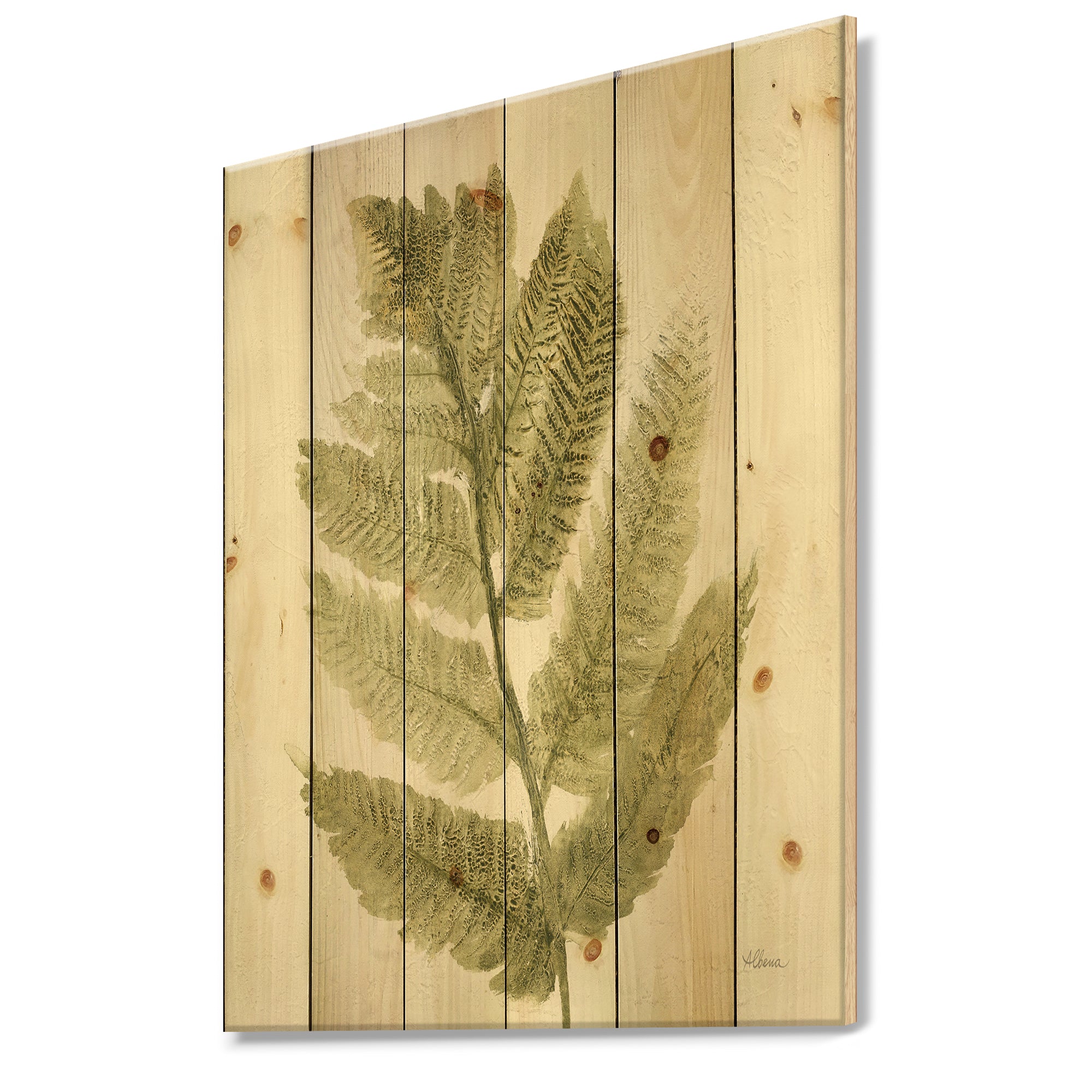 Simple Forest IV - Farmhouse Print on Natural Pine Wood - 15x20