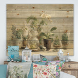 Composition of Orchids - Traditional Print on Natural Pine Wood - 20x15