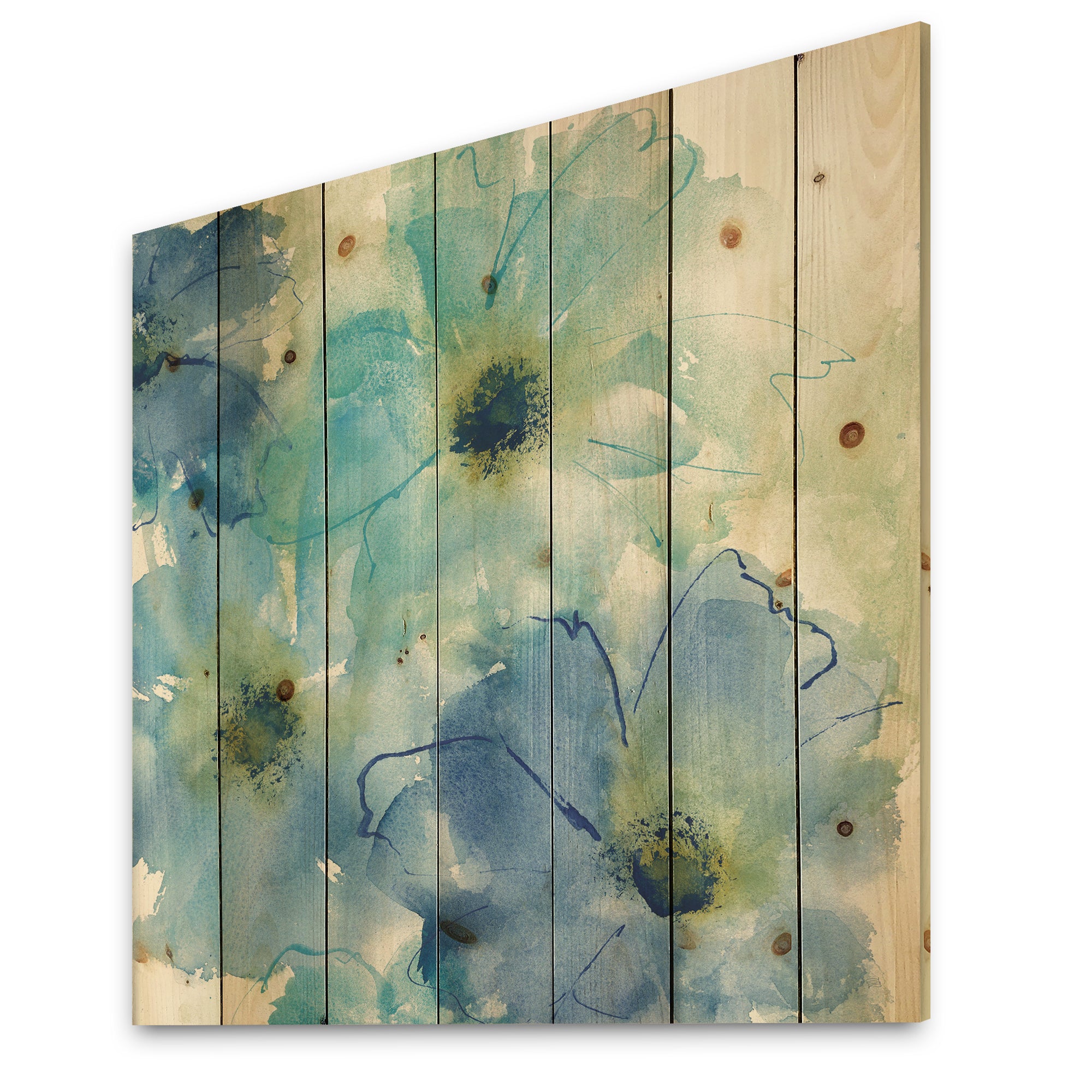 Seashell Cosmos II - Cabin & Lodge Print on Natural Pine Wood - 16x16