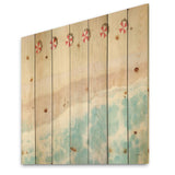 Sky Seaview I - Nautical & Coastal Print on Natural Pine Wood - 16x16