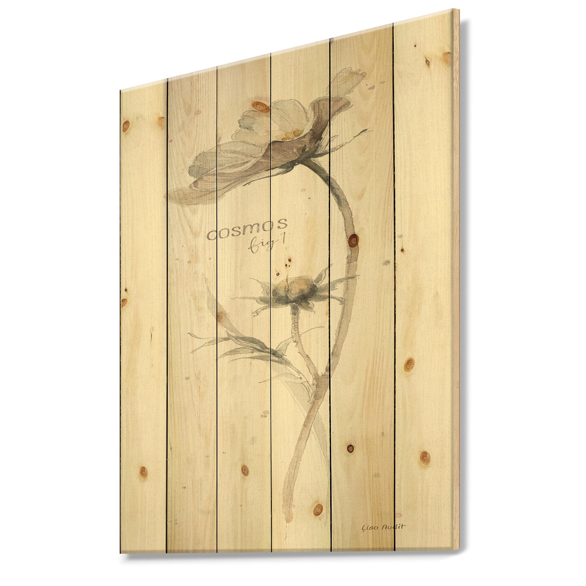 A Country Weekend VII No Border - Traditional Print on Natural Pine Wood