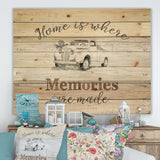 Farmhouse Moment  Truck - Farmhouse Print on Natural Pine Wood - 20x15