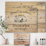 Farmhouse Moment  Truck - Farmhouse Print on Natural Pine Wood - 20x15