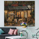La Brasserie of Champs-Élysées Paris - French Country Print on Natural Pine Wood - 20x15