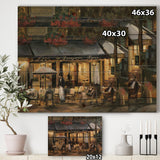 La Brasserie of Champs-Élysées Paris - French Country Print on Natural Pine Wood - 20x15