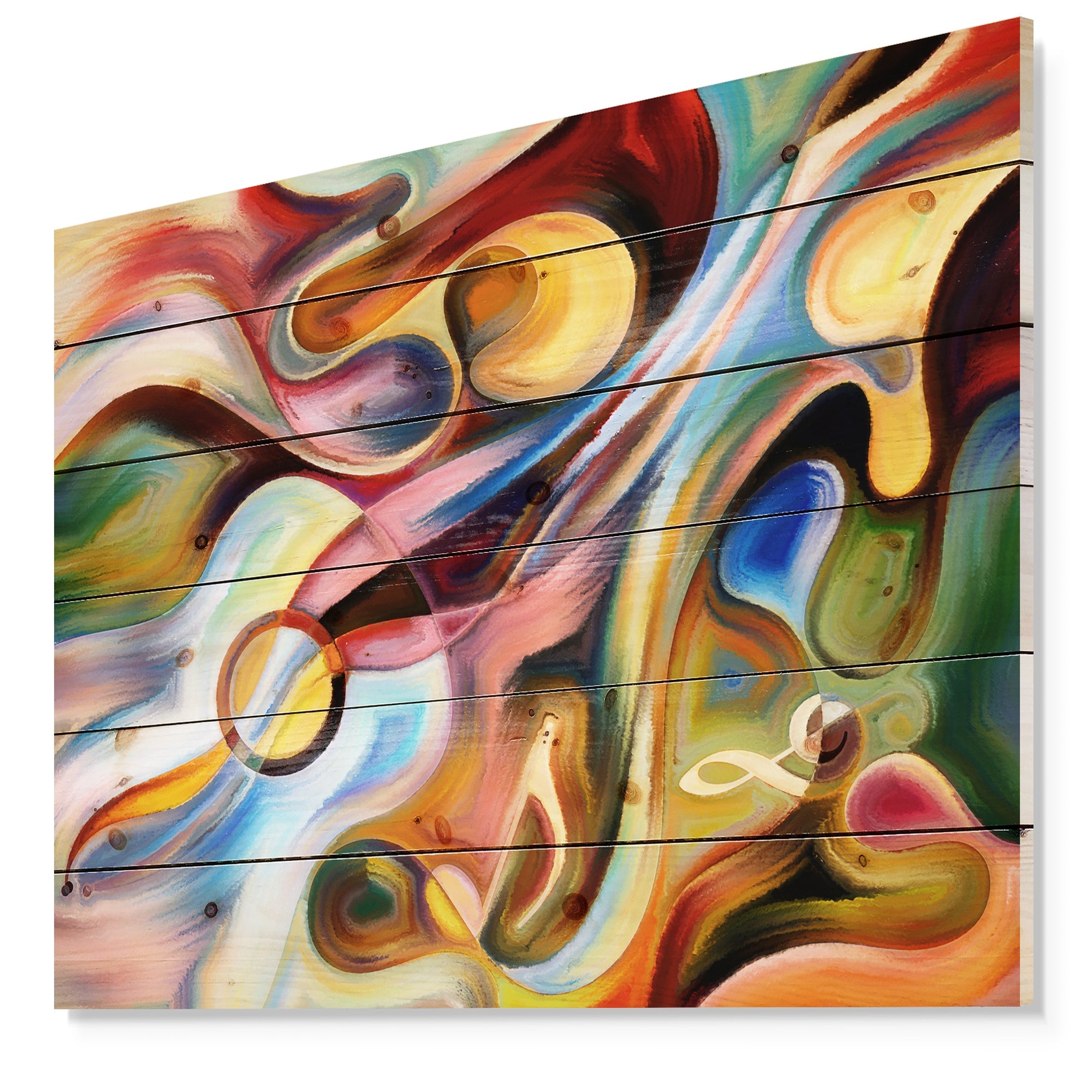 Music beyond the Frames - Music Print on Natural Pine Wood