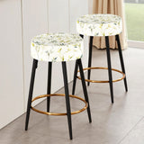 Zen Leaves - Upholstered Plants Bar Stool - Bohemian Bar Stool