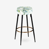 Bamboo Tranquility Tropical Pattern - Upholstered Tropical Bar Stool