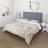 White Botanical Elegance II - Duvet Cover Set - Twin+2Shams