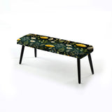 Botanical Bliss Boho Pattern - Upholstered Bohemian Bench