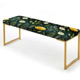 Botanical Bliss Boho Pattern - Upholstered Bohemian Bench