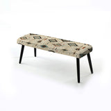 Tribal Nomad Boho Pattern - Upholstered Bohemian Bench