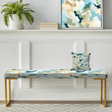 Oasis Camouflage Blend - Upholstered Modern Bench