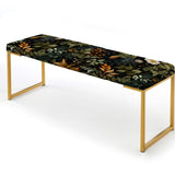 Rustic Wilderness Cottage Charm - Upholstered Cottage Bench