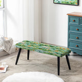 Cartoon Jungle Safari Animal Print For Kids Bedroom - Upholstered Classic Bench