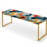 Modern Colorful Eclectic Verve - Upholstered Bohemian Bench