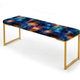 Celestial Dreams Geometric" Upholstered Geometric Bench - Modern Bench