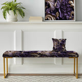 Deep Purple Glamorous Majesty - Upholstered Bohemian Bench