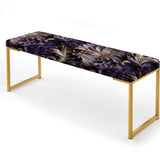 Deep Purple Glamorous Majesty - Upholstered Bohemian Bench
