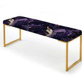Deep Purple Wave Majesty Glam - Upholstered Glam Bench