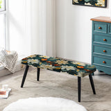 Zen Oasis Of Calm Mediation" Upholstered Floral Bench - Bohemian Bench