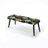 Zen Oasis Of Calm Mediation" Upholstered Floral Bench - Bohemian Bench