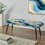 Coastal Harmony - Upholstered Beachy Bench