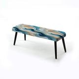 Coastal Harmony - Upholstered Beachy Bench