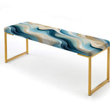 Coastal Harmony - Upholstered Beachy Bench