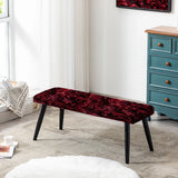 Royal Red  Garden Grace - Upholstered Cottage Bench