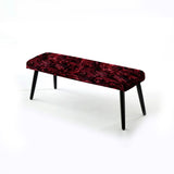 Royal Red  Garden Grace - Upholstered Cottage Bench